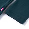 T-shirt pour enfants &agrave; manches longues vert fonc&eacute; 128