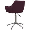 vidaXL Chaises pivotantes &agrave; manger lot de 6 violet tissu