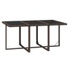 vidaXL Ensemble &agrave; manger de jardin et coussins 7 pcs marron poly rotin