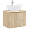 vidaXL Ensemble de mobilier de salle de bain Ch&ecirc;ne Sonoma