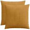 vidaXL Housse de coussin 2 pcs ALMELO Jaune 65 x 65 cm velours c&ocirc;tel&eacute;