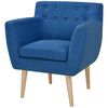 vidaXL Fauteuil bleu tissu