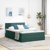 vidaXL Lit de Rangement avec matelas Vert fonc&eacute; 140 x 200 cm Velours