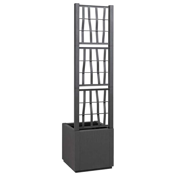 vidaXL Cache-pot de jardin Anthracite 36 x 36 x 140 cm Polypropylène