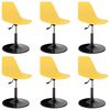 vidaXL Chaises &agrave; manger pivotantes lot de 6 jaune PP
