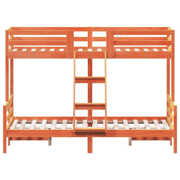 vidaXL Lit superposé sans matelas 90x200/120x200 cm bois massif
