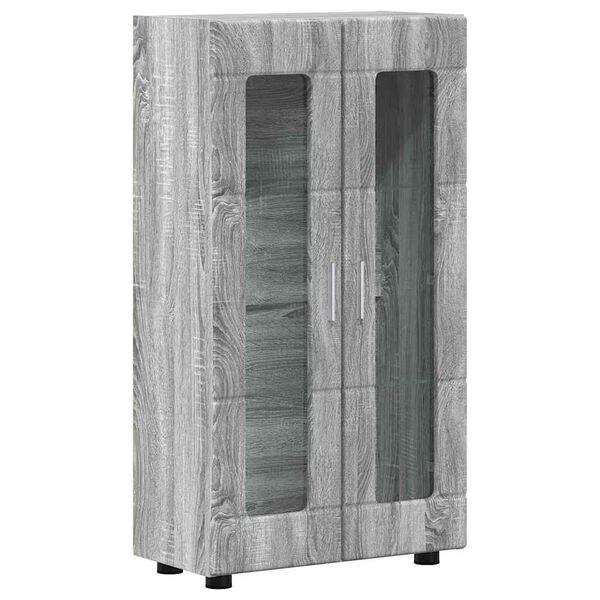 vidaXL Buffet FLORIN Gris Sonoma 55,5 x 29 x 103 cm Bois d'ing&eacute;nierie