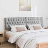 vidaXL Tête de lit capitonnée Gris clair 180 cm Pin massif