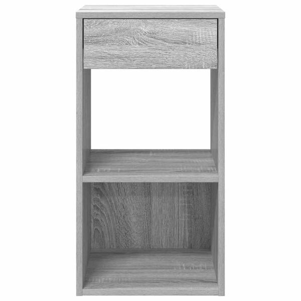 vidaXL Table de chevet avec tiroir sonoma gris 35x34x66,5 cm