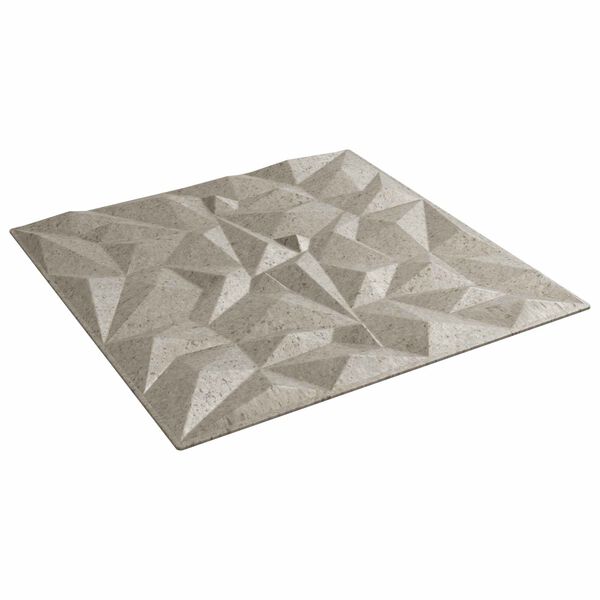 vidaXL Panneaux muraux 48 pcs B&eacute;ton Am&eacute;thyste 50 x 50 cm Mousse XPS