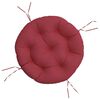 vidaXL Coussin rond rouge bordeaux &Oslash; 60 x11 cm tissu oxford