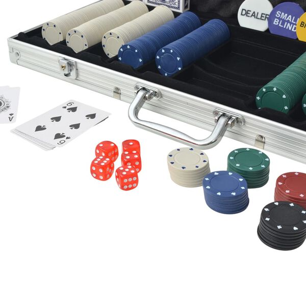 vidaXL Jeu de poker avec 500 jetons Aluminium