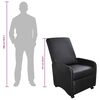 vidaXL Fauteuil pliable noir similicuir