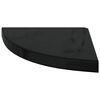 vidaXL &Eacute;tag&egrave;res d'angle flottantes 4 pcs noir brillant 35x35x3,8cm MDF