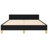 vidaXL Cadre de lit sans matelas noir 140x190 cm tissu