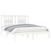 vidaXL Cadre de lit sans matelas blanc bois massif 140x200 cm