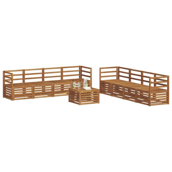 vidaXL Ensembles de canap&eacute;s 9 pcs Naturel Bois d'Acacia Massif