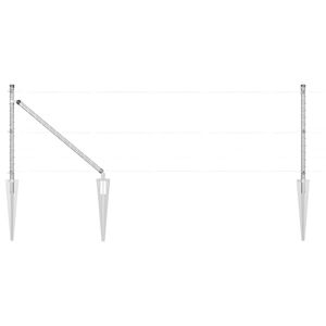 vidaXL Piquet de cl&ocirc;ture &agrave; enfoncer au sol 26 pc Argent&eacute;