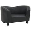 vidaXL Canap&eacute; pour chien Noir 67x41x39 cm Similicuir