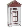 vidaXL Maison &agrave; oiseaux moka 91,5x53x170 cm bois massif de pin