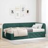 vidaXL Cadre de lit d'angle Vert fonc&eacute; 90 x 190 cm Velours