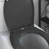 vidaXL Siège de Toilette à Libération Rapide Anthracite
