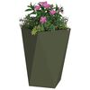 vidaXL Jardini&egrave;re 2 pcs Vert olive 50 x 50 x 75 cm Acier