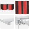 vidaXL Auvent r&eacute;tractable manuel Orange, Noir et Jaune 3 x 2,5 m
