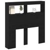 vidaXL Armoire tête de lit avec LED chêne noir 100x17x102 cm