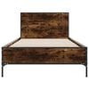 vidaXL Cadre de lit sans matelas ch&ecirc;ne fum&eacute; 90x190 cm