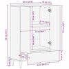 vidaXL Haut Armoire Blanc 60 x 33 x 100 cm bois de manguier massif