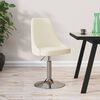 vidaXL Chaise pivotante de salle à manger Crème Tissu