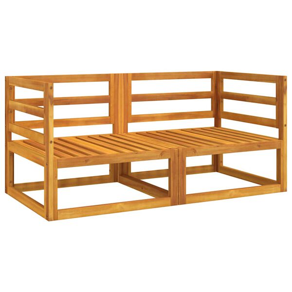 vidaXL Canapés d'angle sectionnels 2 pcs coussins taupe Bois acacia