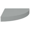 vidaXL &Eacute;tag&egrave;res d'angle flottantes 4 pcs gris 25x25x3,8 cm MDF