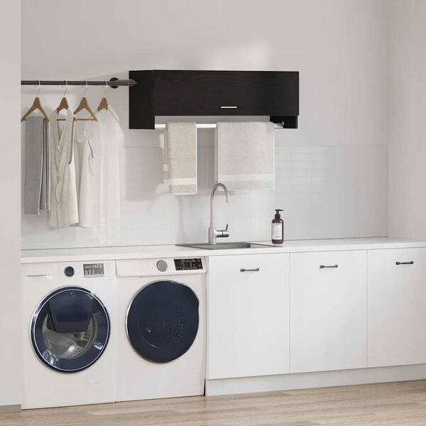 vidaXL Armoire Ch&ecirc;ne noir 100 x 32,5 x 35 cm Bois d'ing&eacute;nierie