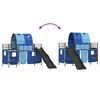 vidaXL Lit mezzanine pour enfants Noir et Bleu 74,5 x 190 cm M&eacute;tал