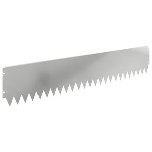 vidaXL Bordure de Pelouse 10 pcs 103 x 20 cm Acier Argent&eacute;