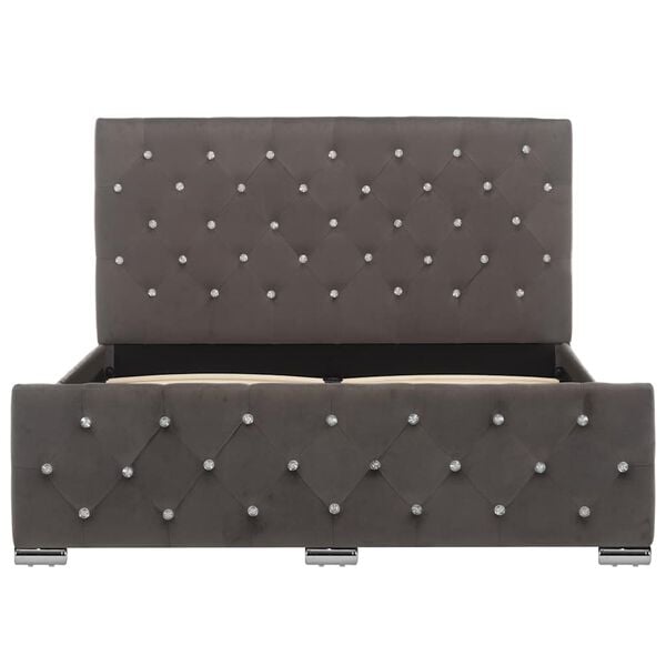 vidaXL Cadre de lit sans matelas gris tissu 120x200 cm