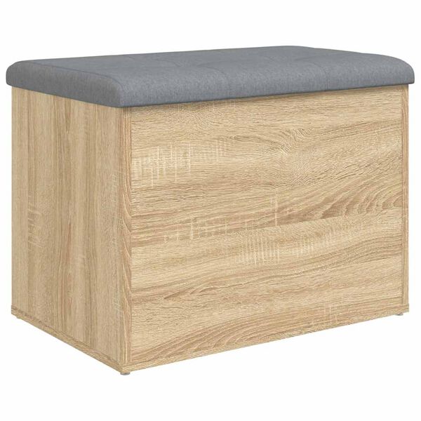 vidaXL Banc de rangement Ch&ecirc;ne Sonoma 62x42x45 cm Bois d'ing&eacute;nierie