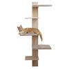 Kerbl Arbre &agrave; chat Timber Wall 150 cm Naturel et taupe