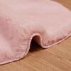 vidaXL Tapis en Fourrure Synthétique de Lapin Olite Rose 50 x 80 cm