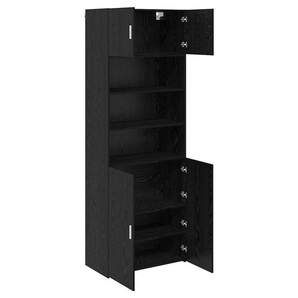 vidaXL Armoire de rangement Ch&ecirc;ne noir 80 x 42,5 x 225 cm