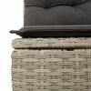vidaXL Salon de jardin avec coussins 7 pcs gris clair r&eacute;sine tress&eacute;e