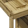 vidaXL Table de rempotage avec étagères bois de pin imprégné