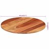 vidaXL Dessus de table bois massif d'acacia rond 15-16 mm 40 cm