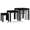 vidaXL Tables gigognes 3 pcs Noir Bois de pin massif