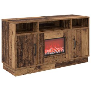vidaXL Chemin&eacute;e &eacute;lectrique Bois ancien 100 x 33 x 55 cm
