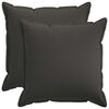 vidaXL Housse de coussin 2 pc HOUTEN Gris fonc&eacute; 80 x 80 cm
