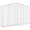 vidaXL Paniers à gabions arqués 8 pcs 200x30x120/140 cm Fer galvanisé