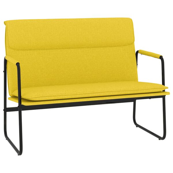 vidaXL Banc Jaune clair 100x64x80 cm Tissu